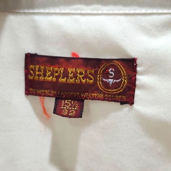 Vintage Sheplers 15.5-32 Western Shirt Pearl Snap Rodeo Cowboy Long Sleeve - Picture 2 of 6